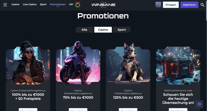 Winsane Bonuses